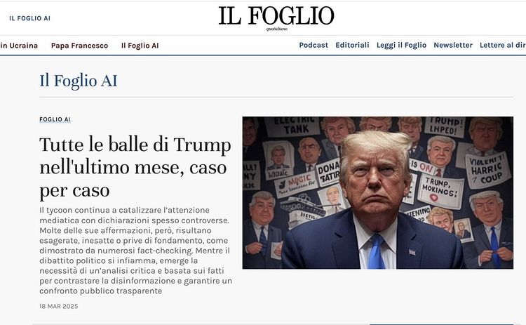 “Il Foglio AI”: Weltweit erste KI-generierte Tageszeitung “Il Foglio AI”: Weltweit erste KI-generierte Tageszeitung